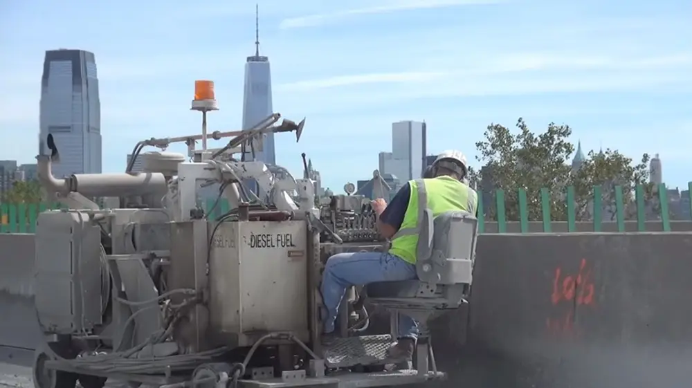 Curb Sawing in New York (Interstate 78)