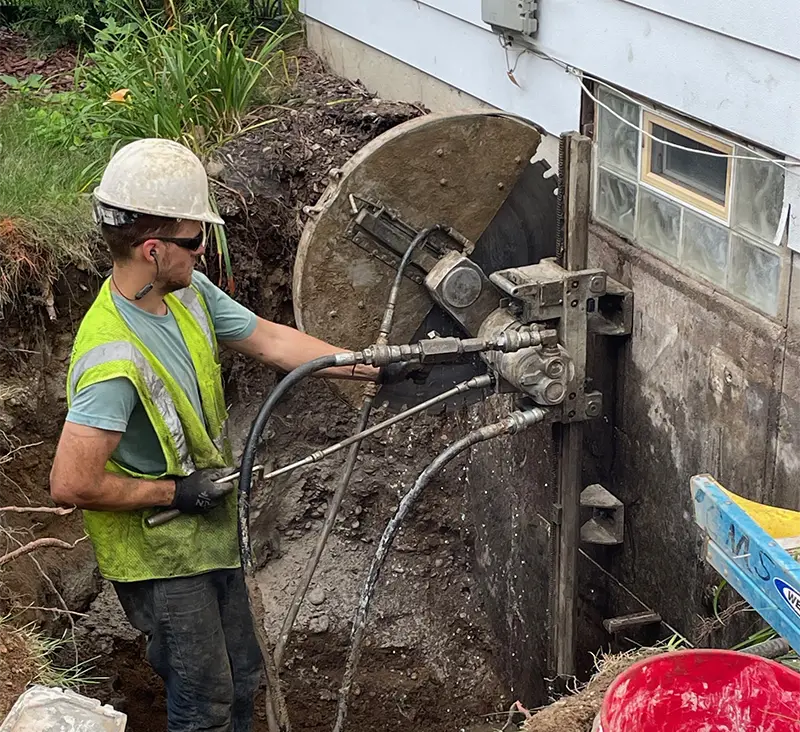 Residential concrete cutting